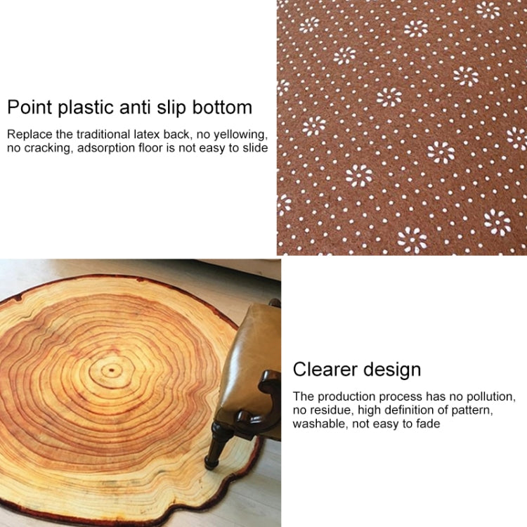 Tapetes 3D com Padrão de Anel Crescente para Casa de Banho e Sala de Estar, Tapete Decorativo para Casa, Diâmetro cerca de 0,6m
