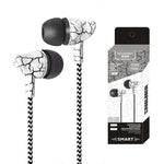 Auscultadores com Fio 3,5mm Jack Crack Super Bass com Microfone para Telemóvel Samsung Xiaomi MP3 4