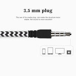 Auscultadores com Fio 3,5mm Jack Crack Super Bass com Microfone para Telemóvel Samsung Xiaomi MP3 4