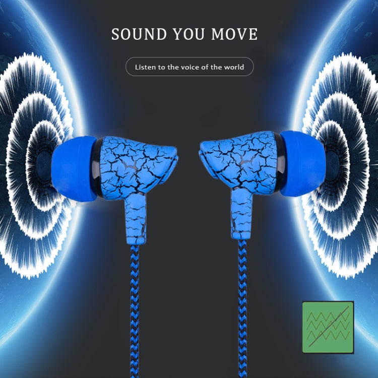 Auscultadores com Fio 3,5mm Jack Crack Super Bass com Microfone para Telemóvel Samsung Xiaomi MP3 4