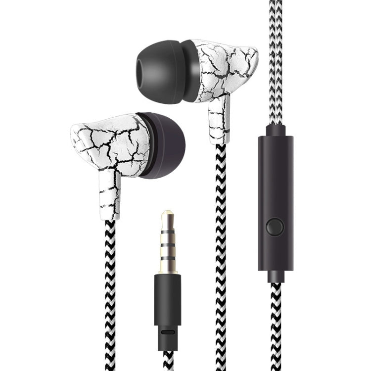 Auscultadores com Fio 3,5mm Jack Crack Super Bass com Microfone para Telemóvel Samsung Xiaomi MP3 4