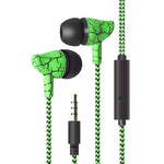 Auscultadores com Fio 3,5mm Jack Crack Super Bass com Microfone para Telemóvel Samsung Xiaomi MP3 4