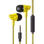 Auscultadores com Fio 3,5mm Jack Crack Super Bass com Microfone para Telemóvel Samsung Xiaomi MP3 4