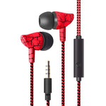 Auscultadores com Fio 3,5mm Jack Crack Super Bass com Microfone para Telemóvel Samsung Xiaomi MP3 4