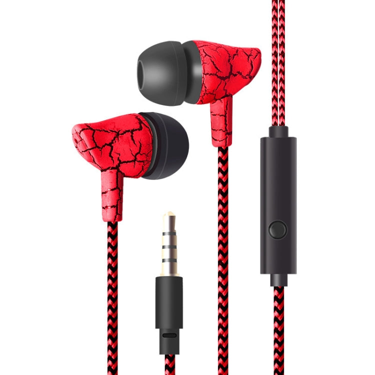 Auscultadores com Fio 3,5mm Jack Crack Super Bass com Microfone para Telemóvel Samsung Xiaomi MP3 4