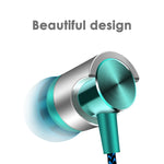 Auscultadores Metálicos com Fio Super Bass In-Ear Desportivos com Microfone para Xiaomi Samsung Huawei