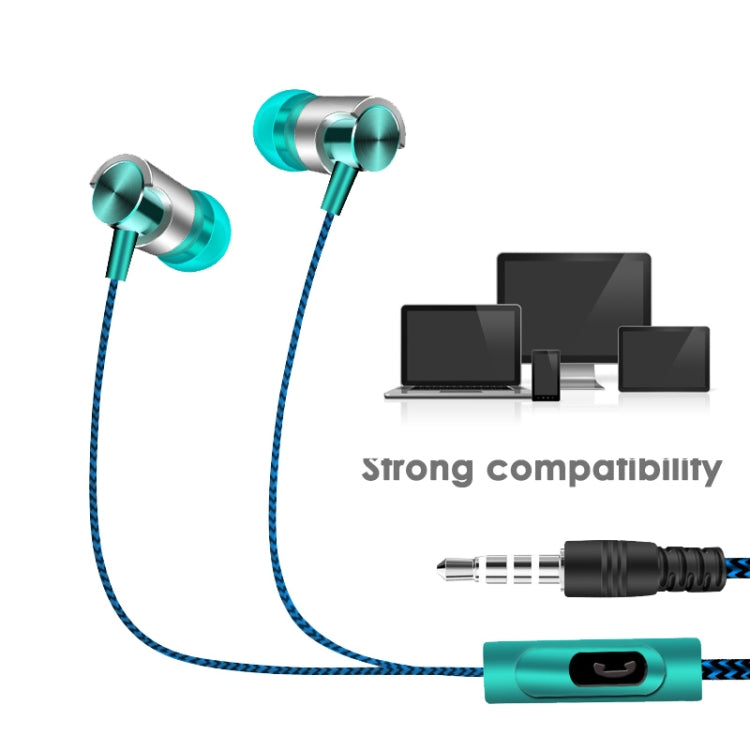 Auscultadores Metálicos com Fio Super Bass In-Ear Desportivos com Microfone para Xiaomi Samsung Huawei