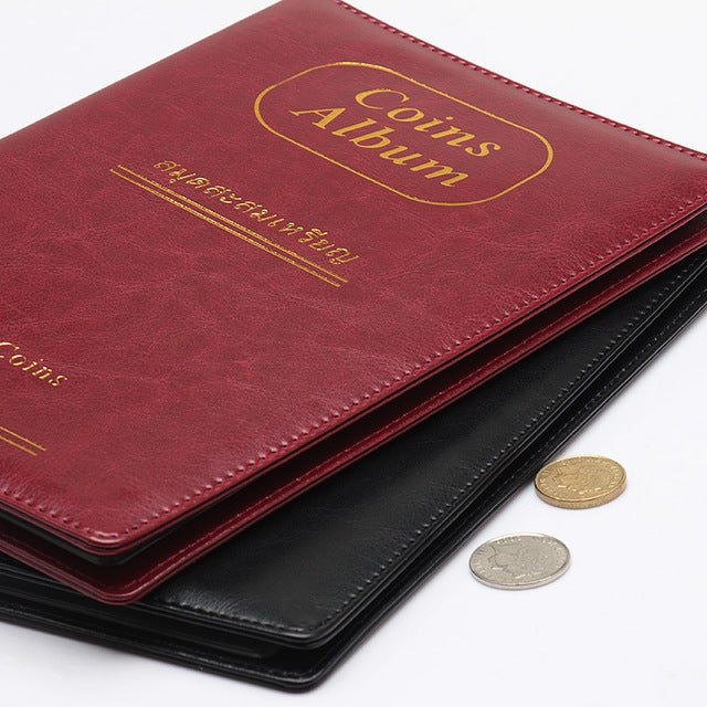 Capa Russa em Pele PU para Álbum de Coleção de 150 Moedas