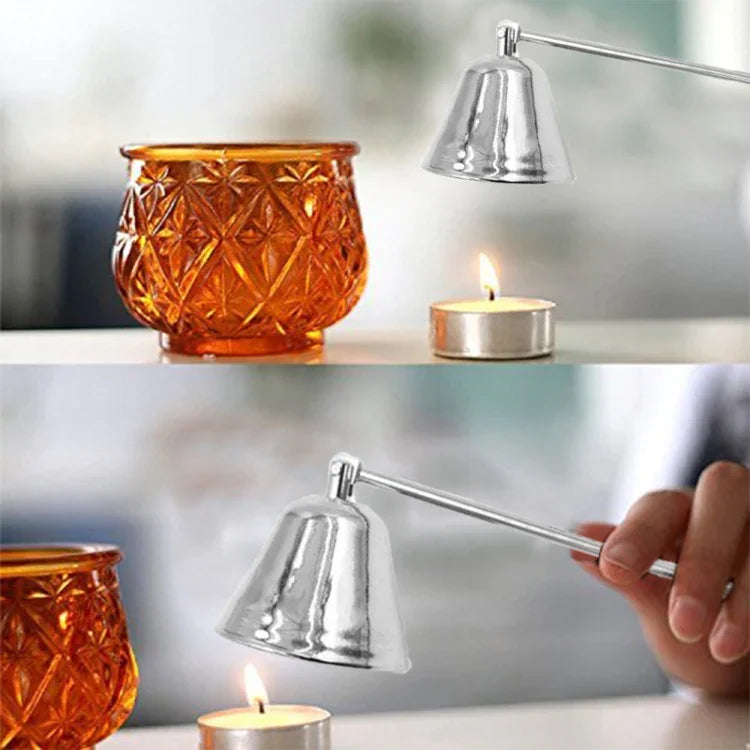 Máscara de Vela Cromada Prateada Brilhante, Apagador de Vela, Vela Aromática, Acessórios para Vela, Máscara para Vela