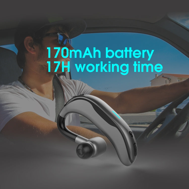 Auricular Bluetooth Sem Fios para Carro com Gancho para Orelha e Microfone, Preto Cinzento, Preto Vermelho, Preto Verde