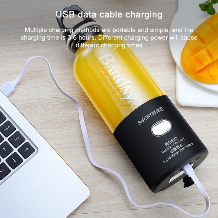 Multifunctional Juicer Rotatory Extractor Cup Portable USB Charge Juicer Blender with 6 Blades, Black, Pink, Blue