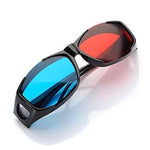 Óculos 3D Anáglifos Vermelho e Azul com Armação para Visão 3D para Jogos, Filmes Estereoscópicos, Óculos Dimensional de Plástico, Vermelho Azul