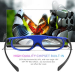 Óculos 3D Ativos com Obturador DLP Universais 96-144Hz para Projetores de Cinema em Casa XGIMI Optoma Acer Viewsonic 3D TV