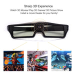Óculos Ativos 3D DLP-Link para Projetores BenQ Z4/H1/G1/P1 LG, NUTS, Acer, Optoma DLP-LINK, projetores