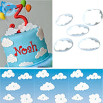 10 PCS Molde para Bolos em Forma de Nuvem, Molde de Corte para Decoração de Fondant, Forma de Nuvem