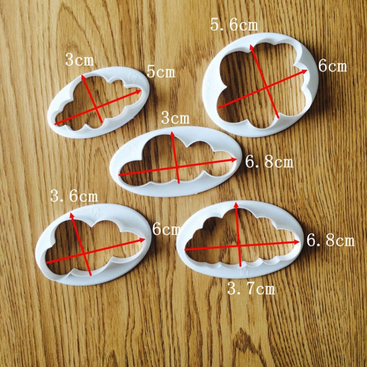 10 PCS Molde para Bolos em Forma de Nuvem, Molde de Corte para Decoração de Fondant, Forma de Nuvem