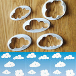 10 PCS Molde para Bolos em Forma de Nuvem, Molde de Corte para Decoração de Fondant, Forma de Nuvem