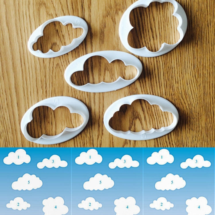 10 PCS Molde para Bolos em Forma de Nuvem, Molde de Corte para Decoração de Fondant, Forma de Nuvem