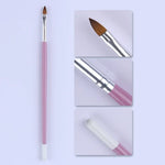 Conjunto de 7 Pincéis para Pintura de Unhas, Esticador, Escultura e Afiação, Ferramenta de Manicure