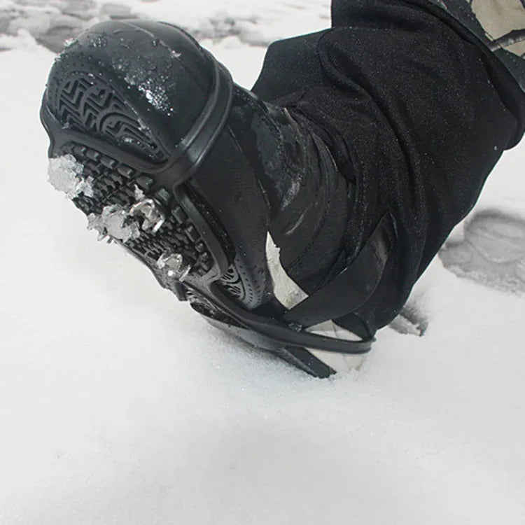 1 Par de Capa de Borracha em Forma de Cabaça com 5 Dentes para Gelo, Antiderrapante para Sapatos, para Gelo e Neve
