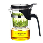 Conjunto Elegante KAMJOVE de Chá em Vidro Resistente ao Calor com Bule de Bolhas para Escritório, K-200 400ML, K-201 500ML, K-202 750ML, K-203 600ML, K-204 600ML, K-205 900ML