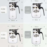 Conjunto Elegante KAMJOVE de Chá em Vidro Resistente ao Calor com Bule de Bolhas para Escritório, K-200 400ML, K-201 500ML, K-202 750ML, K-203 600ML, K-204 600ML, K-205 900ML