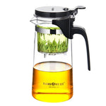 Conjunto Elegante KAMJOVE de Chá em Vidro Resistente ao Calor com Bule de Bolhas para Escritório, K-200 400ML, K-201 500ML, K-202 750ML, K-203 600ML, K-204 600ML, K-205 900ML