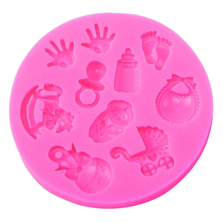 2 PCS Molde DIY em Silicone para Mãos e Pés de Bebé, Molde para Bolos e Chocolate, Forma de Pé