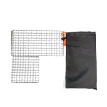 Suporte para Panelas de Campismo Exterior Quadrado em Aço Inoxidável 304, Grelha para Churrasco Simples para Fogão a Lenha