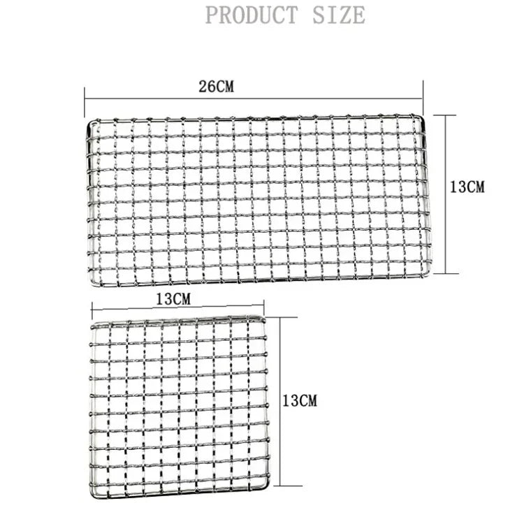 Suporte para Panelas de Campismo Exterior Quadrado em Aço Inoxidável 304, Grelha para Churrasco Simples para Fogão a Lenha