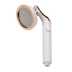 Chuveiro de Mão Universal com Pressão e Paragem de Água com Toque Único, Cor Branca Dourada