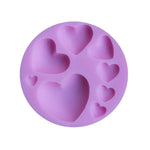 2 peças de molde de silicone para fondant com padrão de amor para bolos DIY, forma de padrão de amor