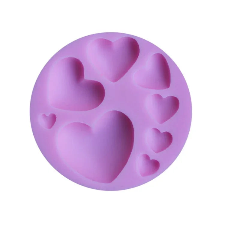 2 peças de molde de silicone para fondant com padrão de amor para bolos DIY, forma de padrão de amor