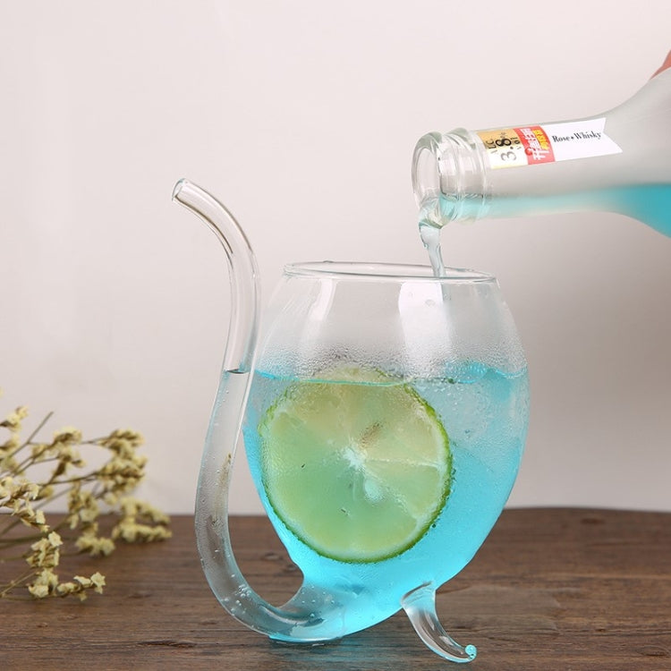 Caneca Criativa de Vidro 300ML com Palhinha, Copo para Leite, Copo para Bebidas Frias, Caneca para Sumo, Copo de Vinho 300ML