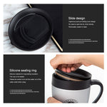 Caneca de Café com Alça Copos Térmicos de Aço Inoxidável Garrafa Térmica Vácuo Garrafa de Água Copo Térmico Portátil para Negócios