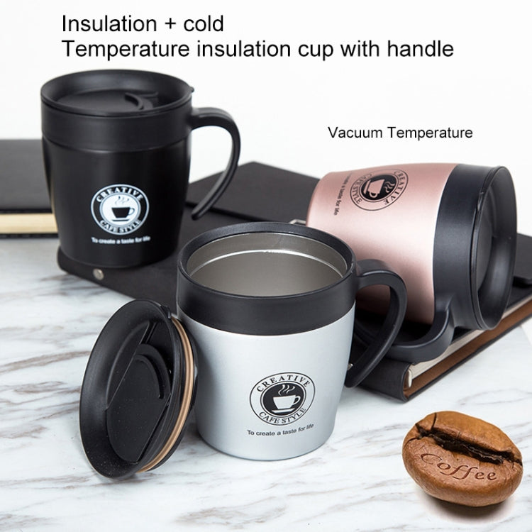 Caneca de Café com Alça Copos Térmicos de Aço Inoxidável Garrafa Térmica Vácuo Garrafa de Água Copo Térmico Portátil para Negócios