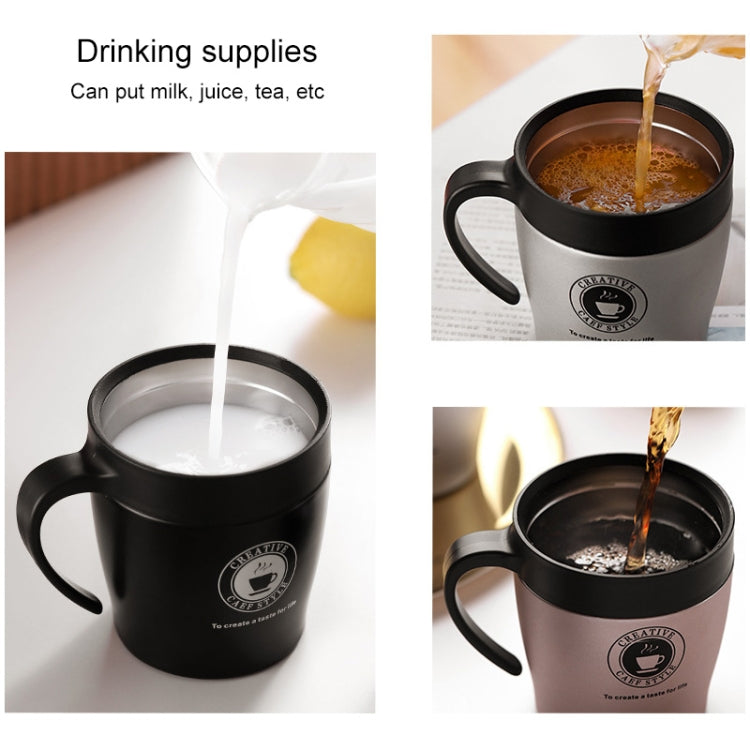 Caneca de Café com Alça Copos Térmicos de Aço Inoxidável Garrafa Térmica Vácuo Garrafa de Água Copo Térmico Portátil para Negócios