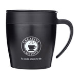 Caneca de Café com Alça Copos Térmicos de Aço Inoxidável Garrafa Térmica Vácuo Garrafa de Água Copo Térmico Portátil para Negócios