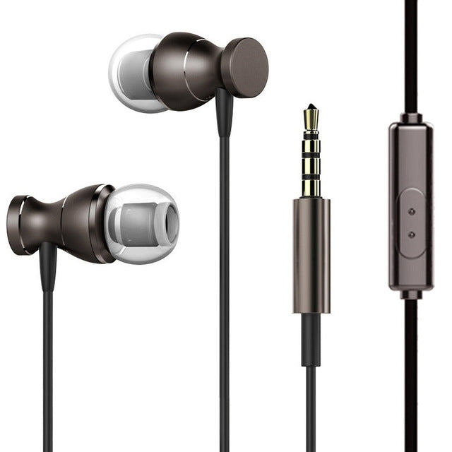 Auscultadores Desportivos 3,5mm Jack Resistentes ao Suor Estéreo com Bass Forte e Microfone para iPhone Samsung