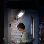Lâmpada de parede com indução solar, corpo de lâmpada LED impermeável para exterior, iluminação de rua, 128 COB