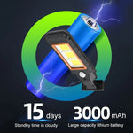 Lâmpada de parede com indução solar, corpo de lâmpada LED impermeável para exterior, iluminação de rua, 128 COB
