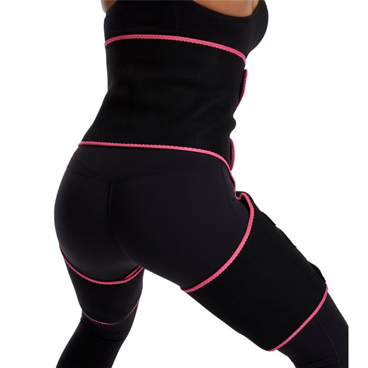 Cinta de Quadril 3 em 1 Cinta Modeladora para Exercício de Musculação Ajustável de Peça Única, S/M, L/XL