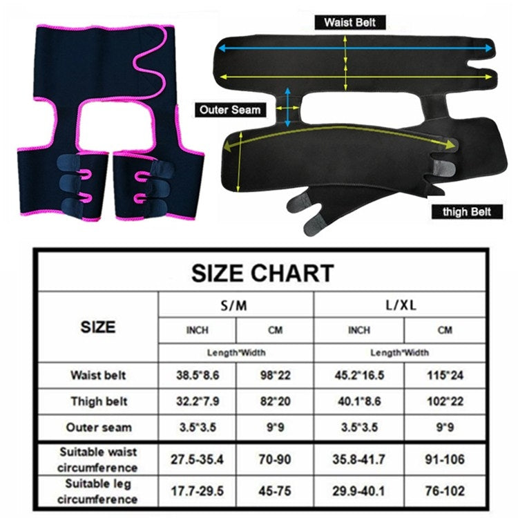 Cinta de Quadril 3 em 1 Cinta Modeladora para Exercício de Musculação Ajustável de Peça Única, S/M, L/XL