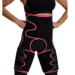 Cinta de Quadril 3 em 1 Cinta Modeladora para Exercício de Musculação Ajustável de Peça Única, S/M, L/XL