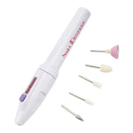Kit de Broca Elétrica para Unhas, Dicas para Manicure e Pedicure, Forma de Caneta, Broca para Unhas, Buffers, Ferramenta de Pedicure com 5 Pontas