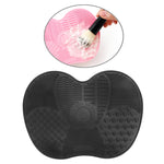 Tapete de Limpeza para Pincéis de Silicone, Ferramenta de Lavagem para Pincéis de Maquilhagem e Sobrancelhas, Almofada de Limpeza, Escova, Ferramenta de Limpeza de Maquilhagem, Rosa, Verde, Preto, Roxo Escuro, Roxo Claro, Vermelho Rosa