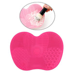 Tapete de Limpeza para Pincéis de Silicone, Ferramenta de Lavagem para Pincéis de Maquilhagem e Sobrancelhas, Almofada de Limpeza, Escova, Ferramenta de Limpeza de Maquilhagem, Rosa, Verde, Preto, Roxo Escuro, Roxo Claro, Vermelho Rosa