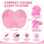 Tapete de Limpeza para Pincéis de Silicone, Ferramenta de Lavagem para Pincéis de Maquilhagem e Sobrancelhas, Almofada de Limpeza, Escova, Ferramenta de Limpeza de Maquilhagem, Rosa, Verde, Preto, Roxo Escuro, Roxo Claro, Vermelho Rosa