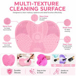 Tapete de Limpeza para Pincéis de Silicone, Ferramenta de Lavagem para Pincéis de Maquilhagem e Sobrancelhas, Almofada de Limpeza, Escova, Ferramenta de Limpeza de Maquilhagem, Rosa, Verde, Preto, Roxo Escuro, Roxo Claro, Vermelho Rosa