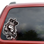 5 PCS YJZT One Love Lion Crown PVC Animal Car Sticker, 10x15.3CM, Lion Crown
